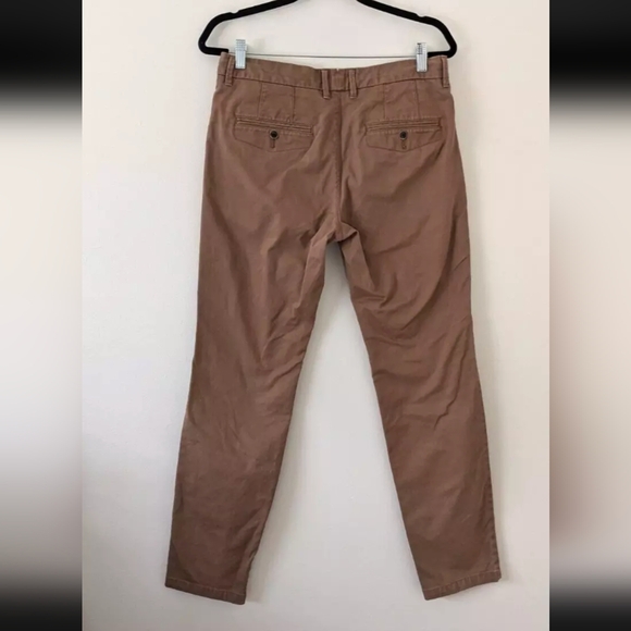 Perk Brown Tan Slim Fit Stretch Chino Pants Mens 32x32 - Picture 3 of 6